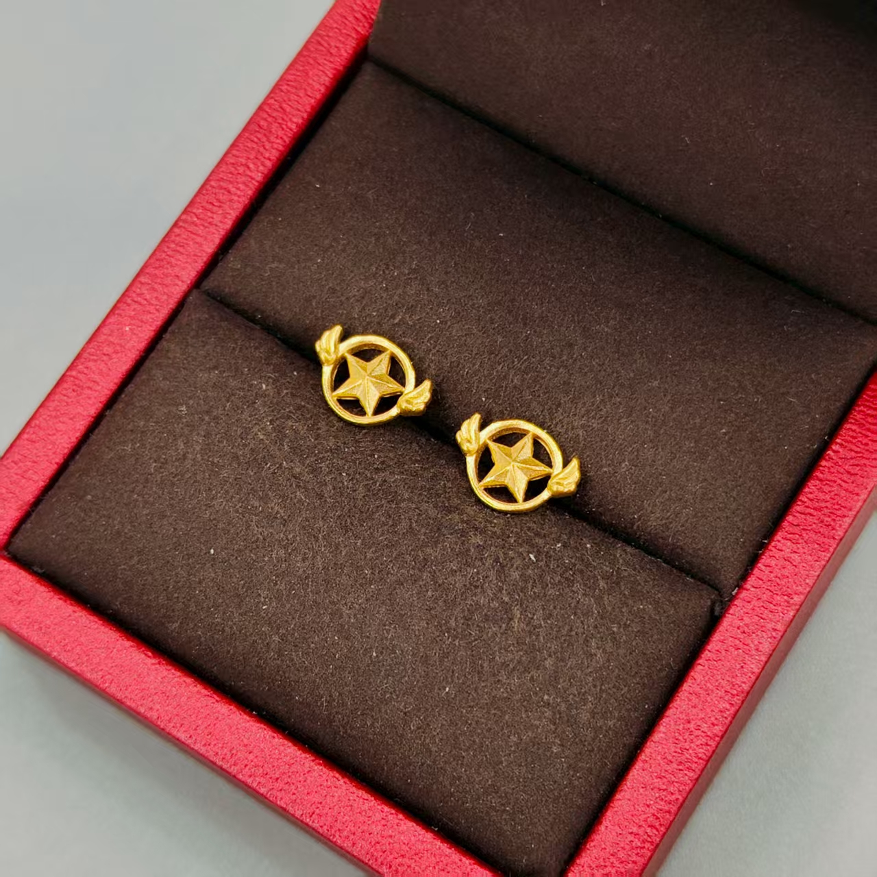 珺铺黄金 足金999【二店】5G星之钥匙直针耳钉