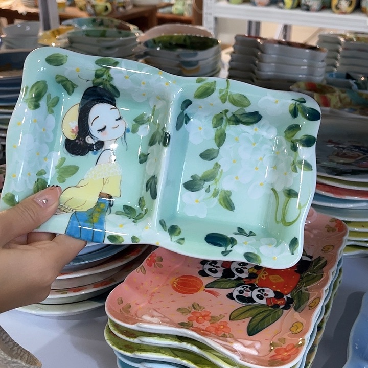 陶景德镇釉下手绘陶瓷 