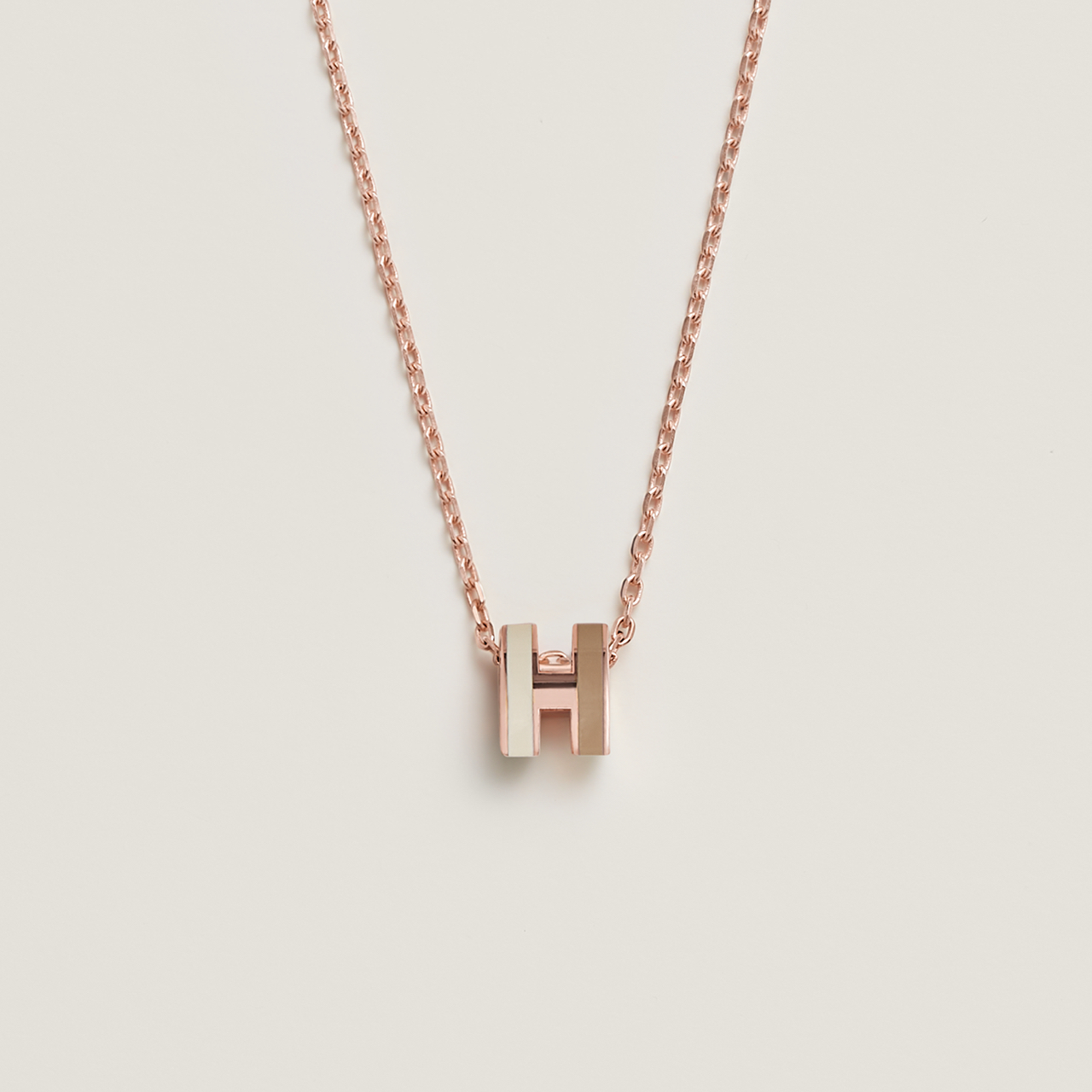 未使用 Hermes/爱马仕 迷你pop H项链 拼色 带盒带手提袋