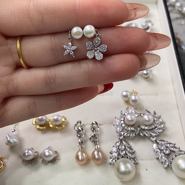 淡水珍珠珍珠耳钉未镶嵌