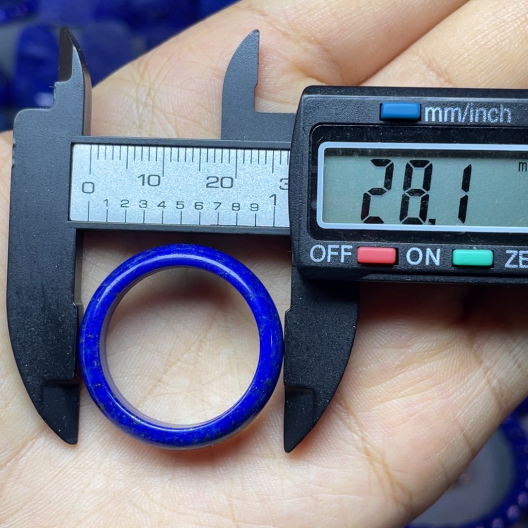 青金石未镶嵌21mm内径指环