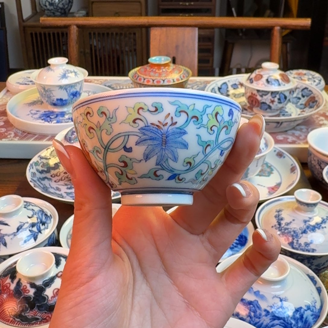 杯重工见山烧景德镇名窑口