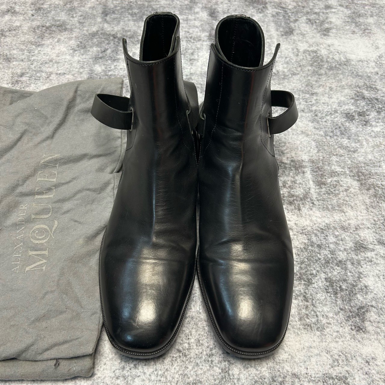 99新 Alexander McQueen/亚历山大·麦昆 配件在 切尔西裸靴 41码