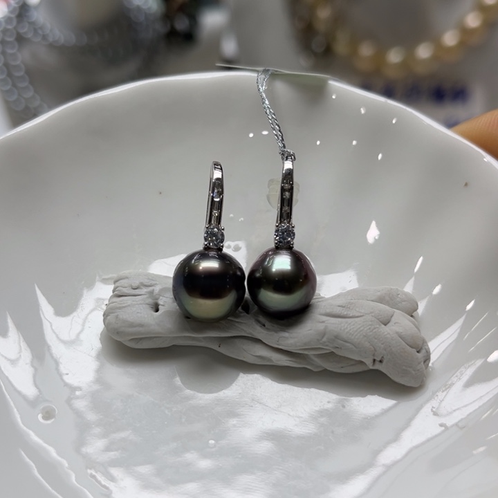 海水珍珠耳饰银S925镶嵌可打6折