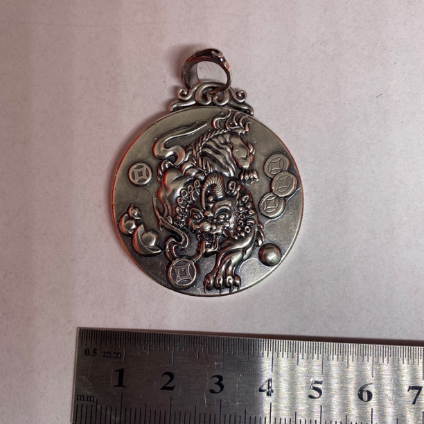 吊坠足银 999纯银招财貔貅吊坠 43.8克