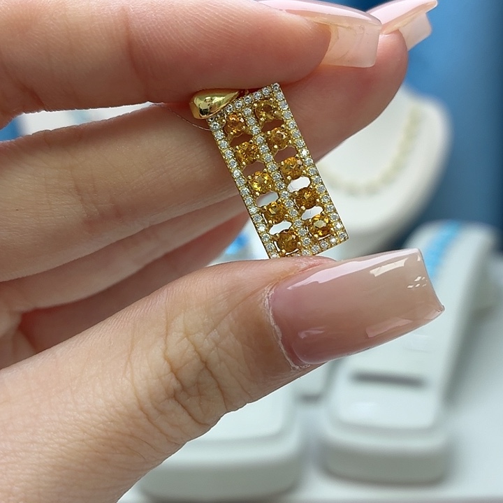 吊坠(不含链)水晶银S925镶嵌