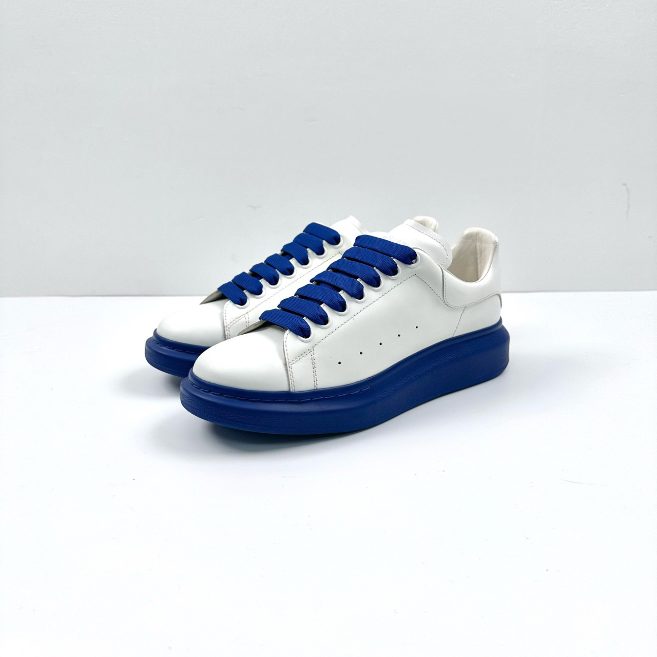 99新 Alexander McQueen/亚历山大·麦昆 41码 白蓝板鞋 99新