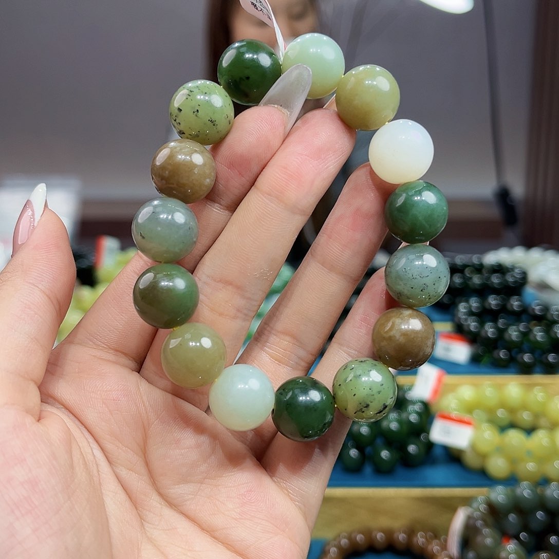 手串未镶嵌和田玉纯天然和田玉多宝手串k14