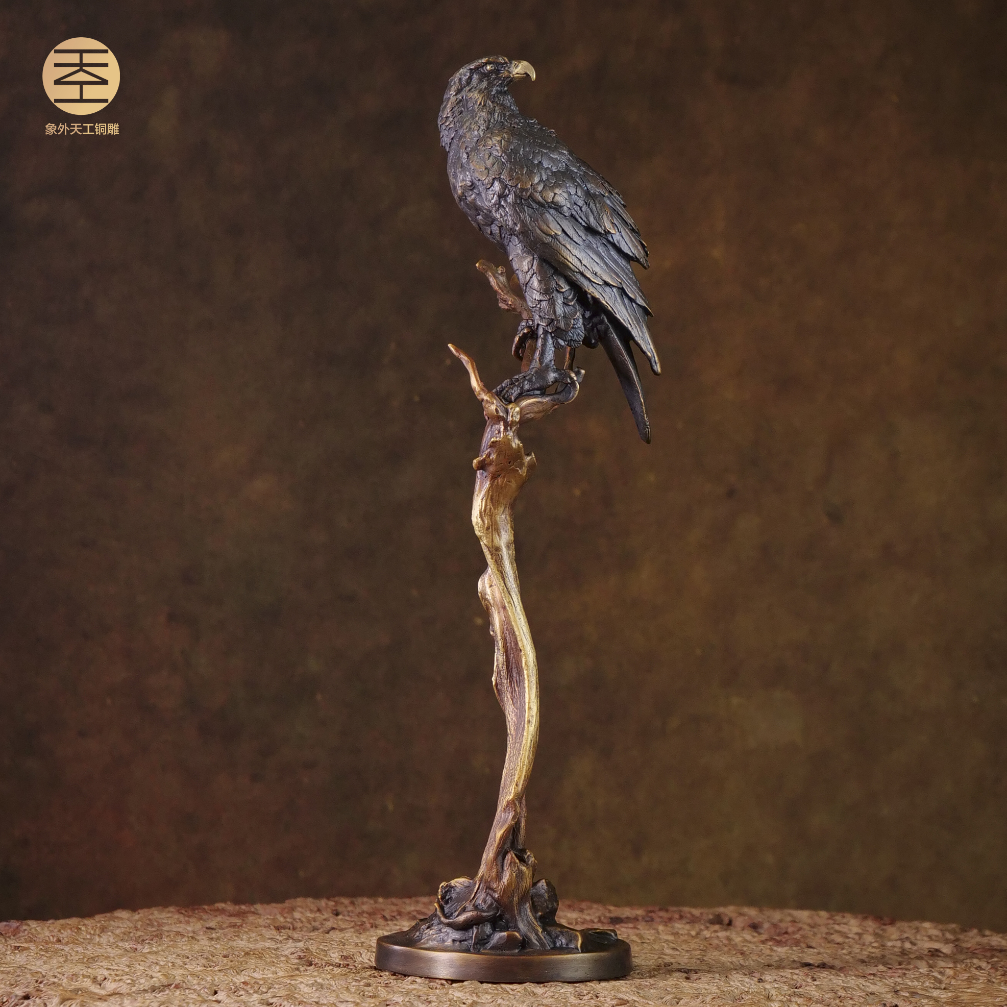 全铜材质 原创 傲视群雄老鹰 动物 铜器家居摆件 