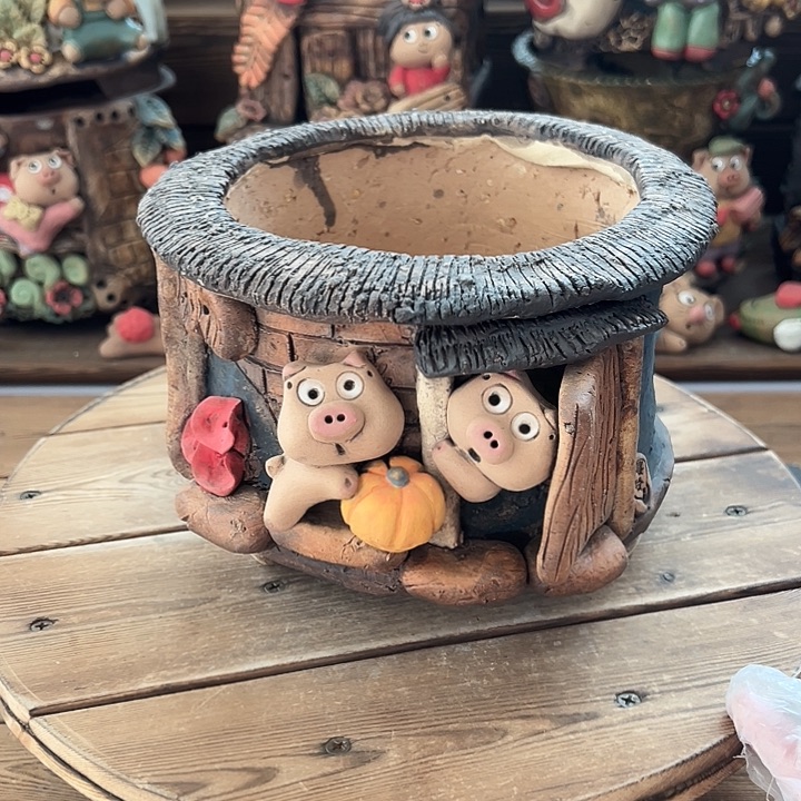 嘻哈多肉花盆百搭