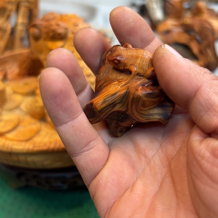 木牛*木雕手工制作手把件