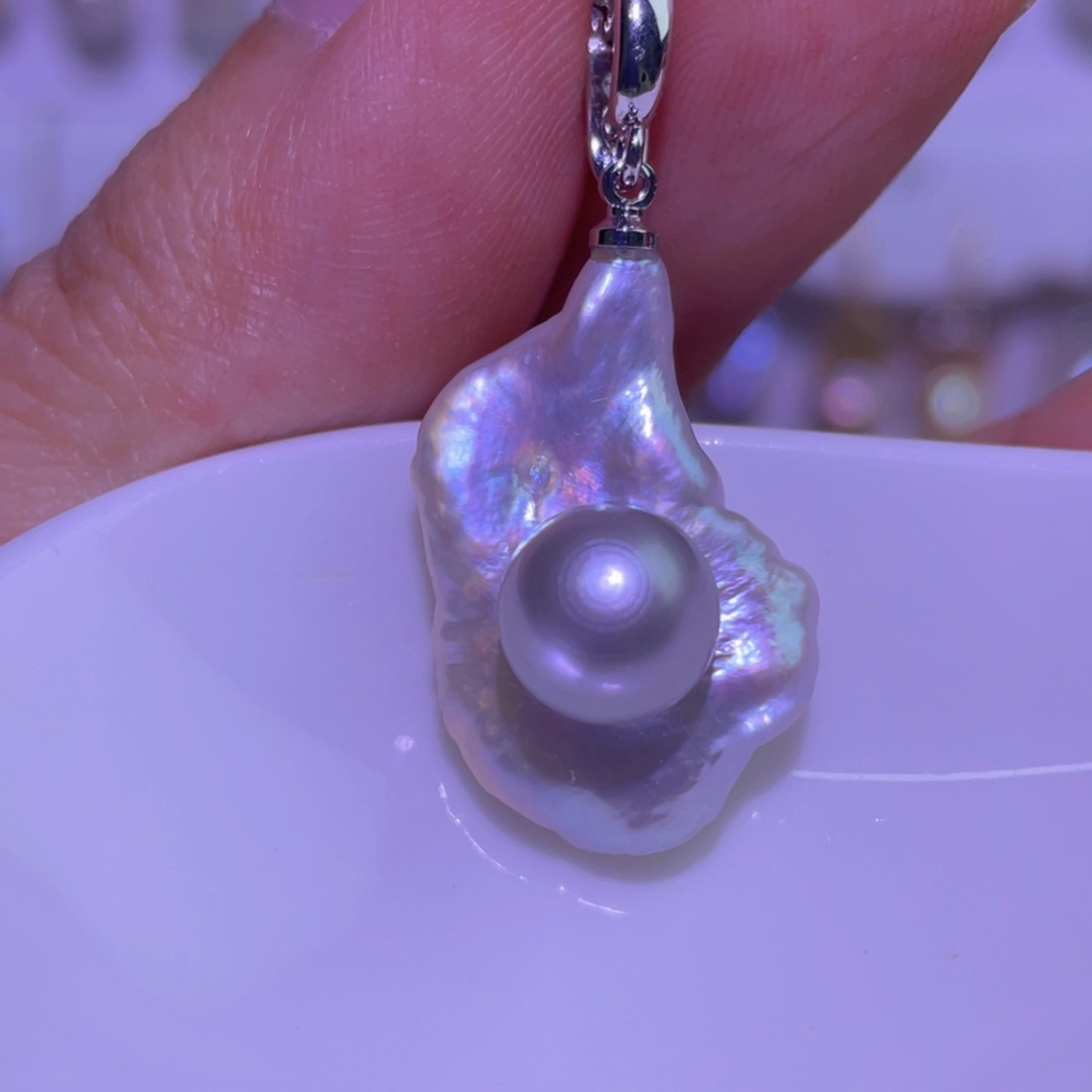 淡水珍珠未镶嵌天然淡水珍珠吊坠