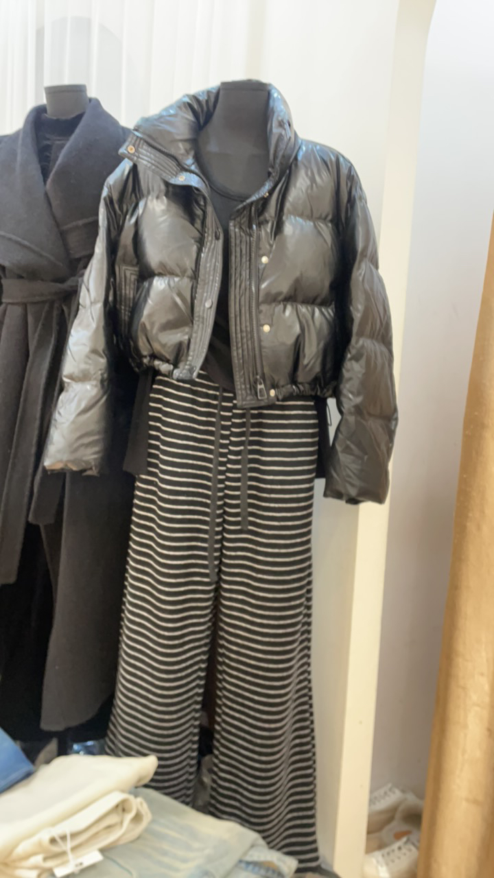 冬款羽绒服皮短款