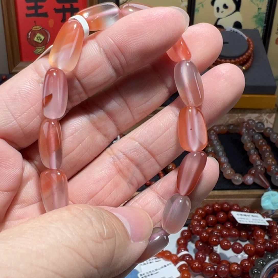 南红玛瑙未镶嵌手链