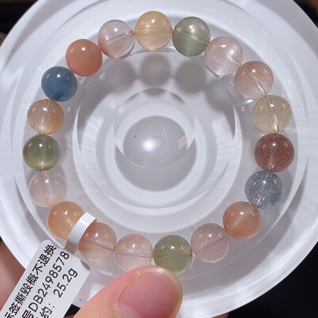 水晶手链未镶嵌F彩兔毛10