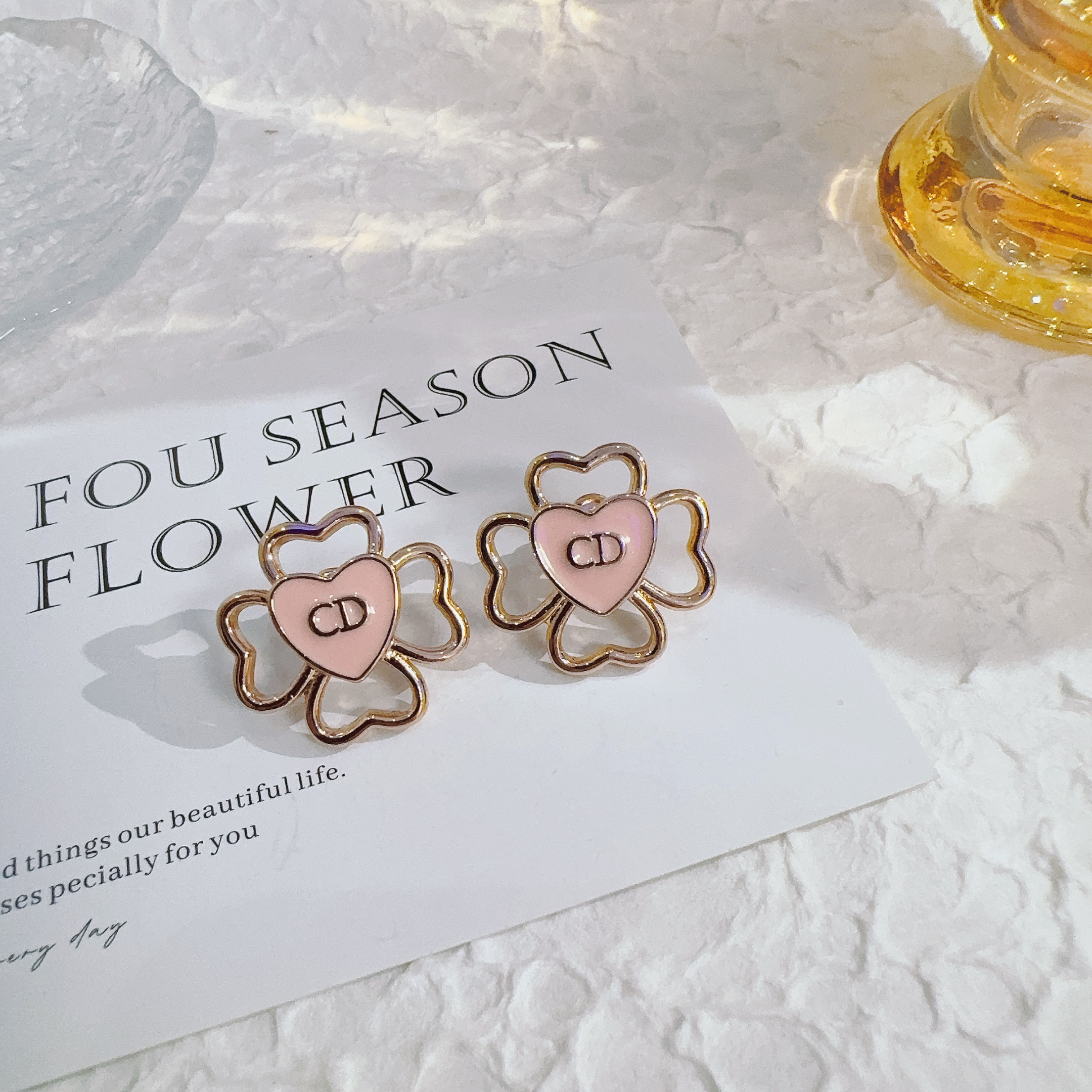 铜合金耳饰 1045气质法式耳钉