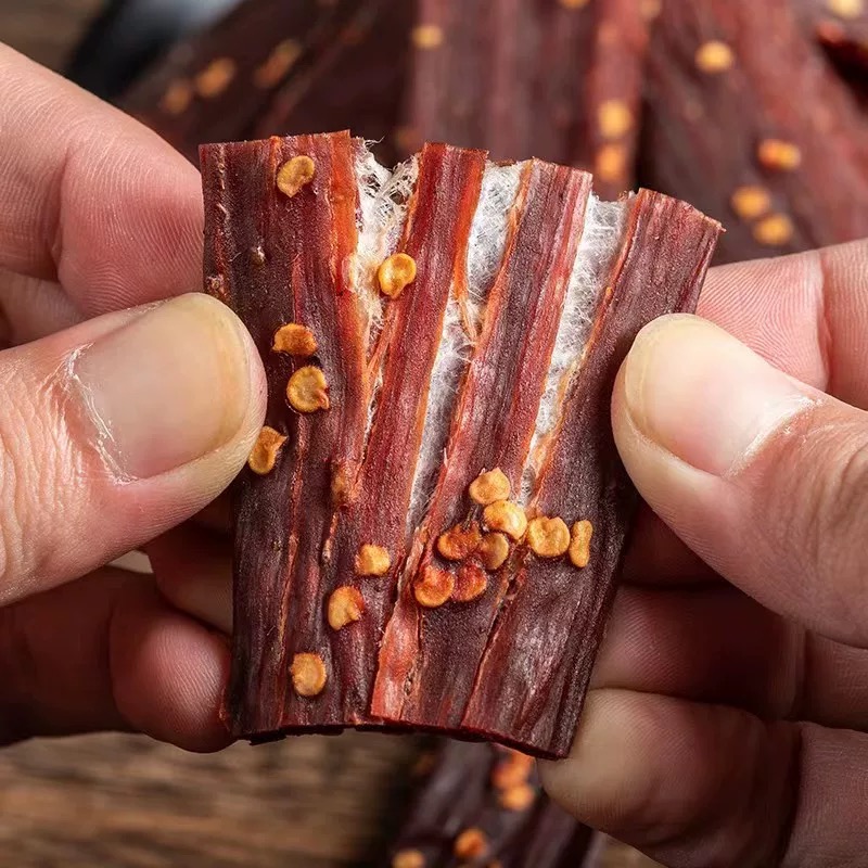 正宗麻辣味风干猪肉干有嚼劲特产解馋健身营养零食