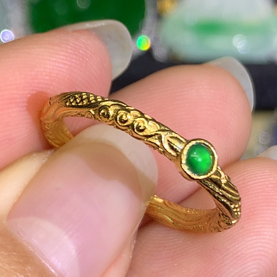 翡翠戒指银S925镶嵌8、