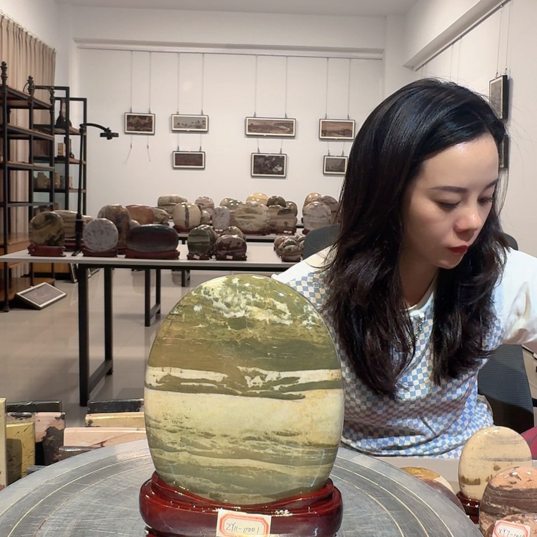长江画面石小摆件