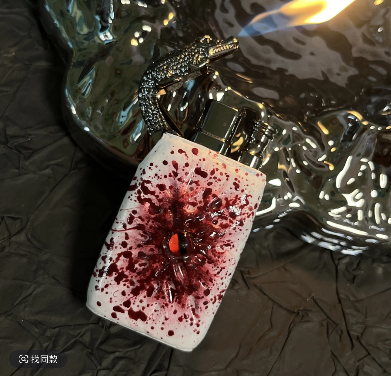 网红双火鳄鱼打火机高颜值手作打火机哥特风送礼推荐个性小众礼物