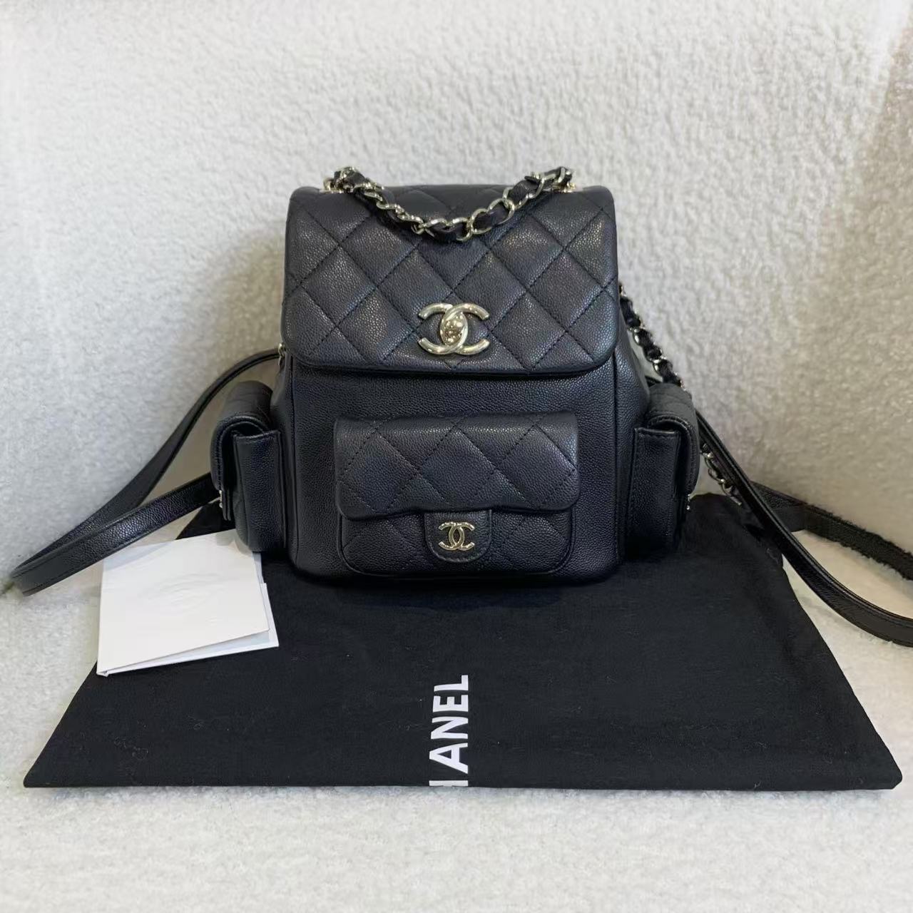 99新 Chanel/香奈儿 壹臻/23K黑金cargo双肩包大号/26467284
