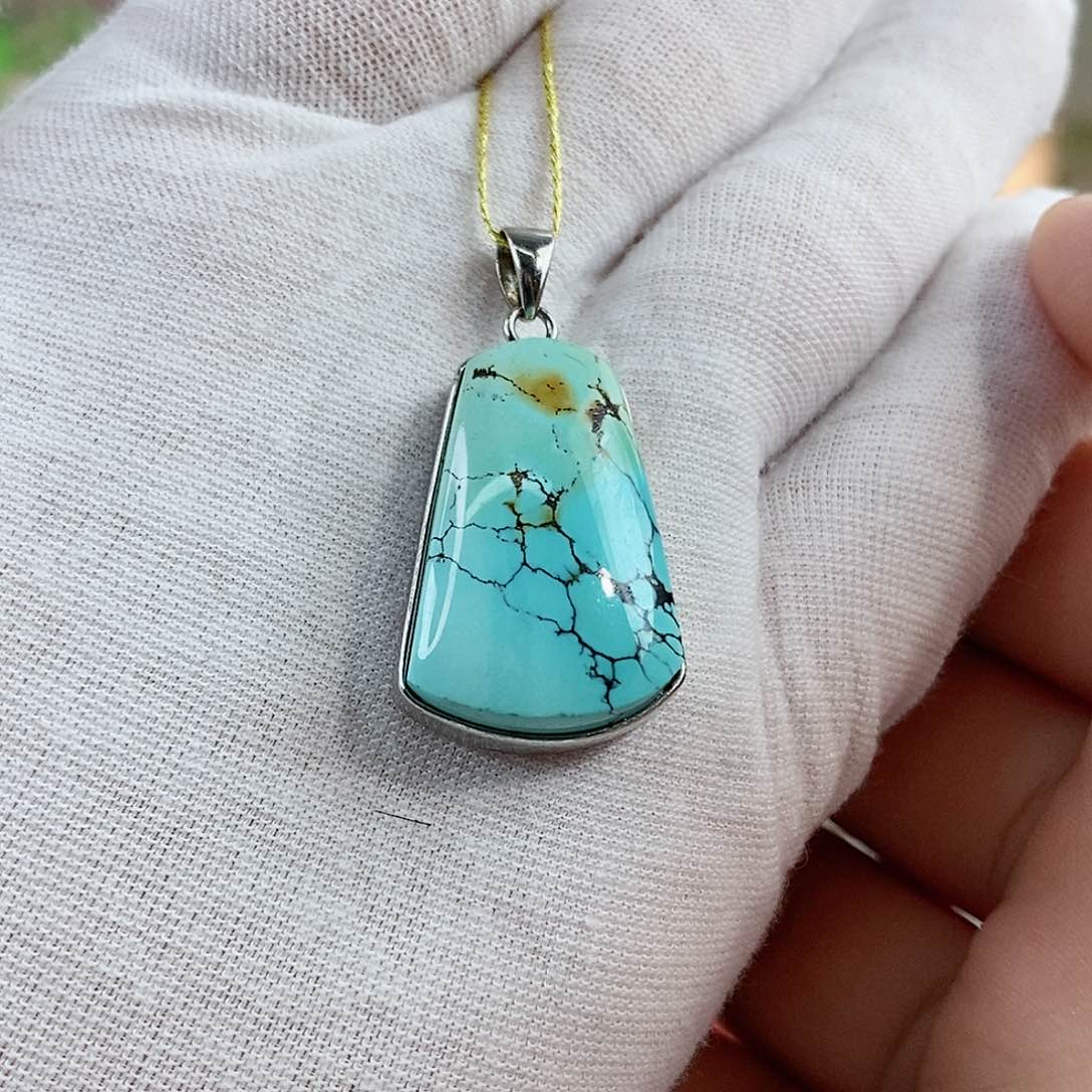 绿松石珠宝奇石银S925镶嵌