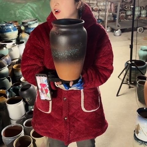 口16高29瑕疵盆子。