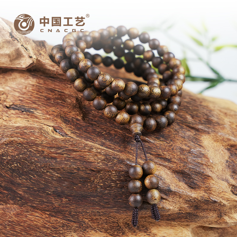沉香【中国工艺】7mm圆珠多圈手串15克+多样性发其一
