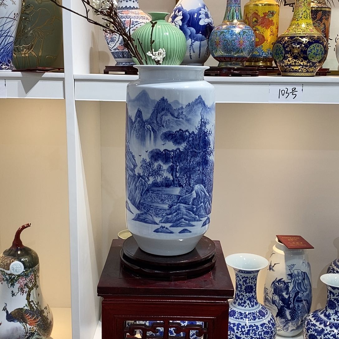 y***n陶摆件43cm清风泉流箭筒