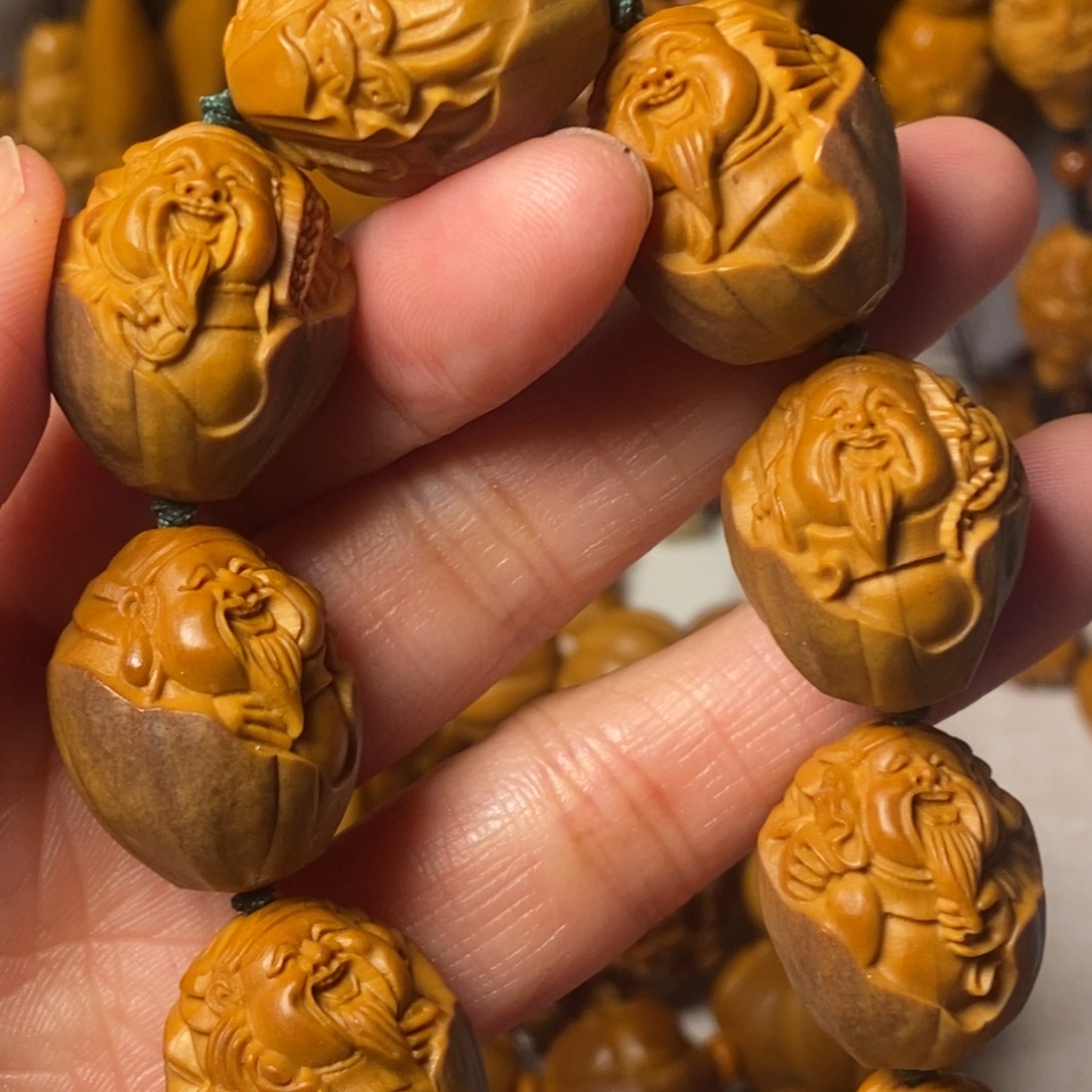 橄榄核手串/手链包衣财神紫皮