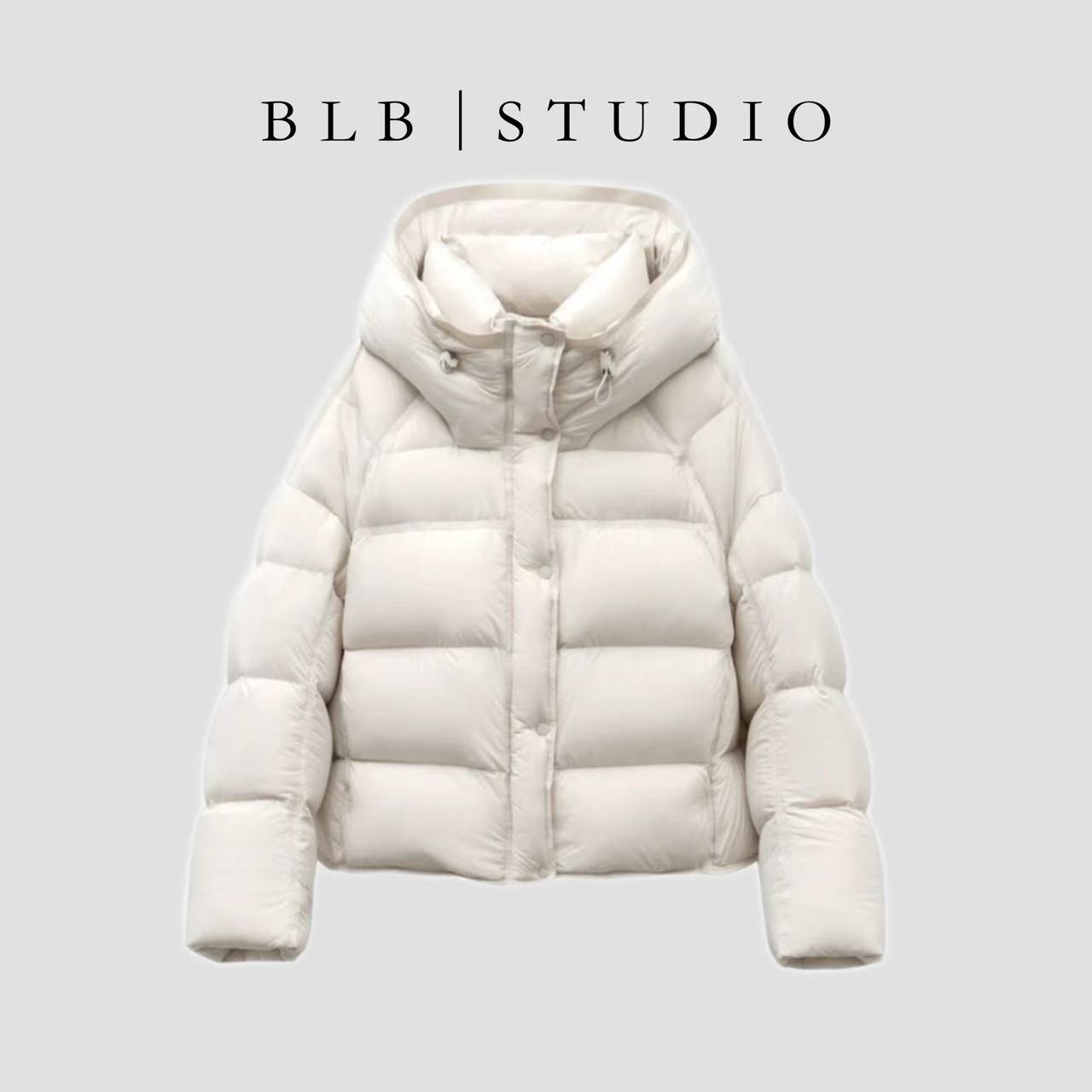 【90白鹅绒】云朵泡短款加厚连帽保暖羽绒服 BY