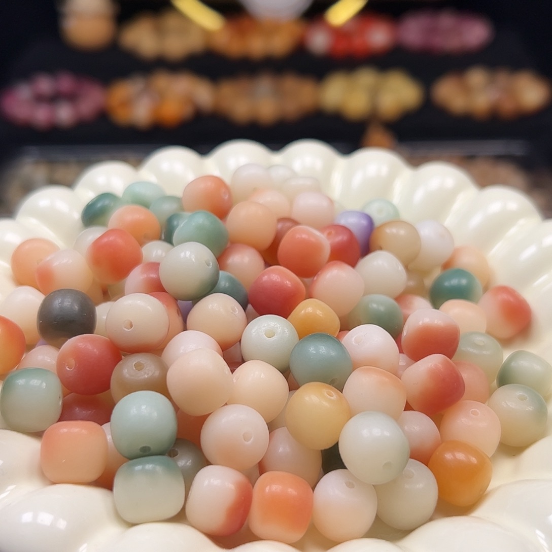 菩提根/象牙果手串卡11三花果冻桶110颗