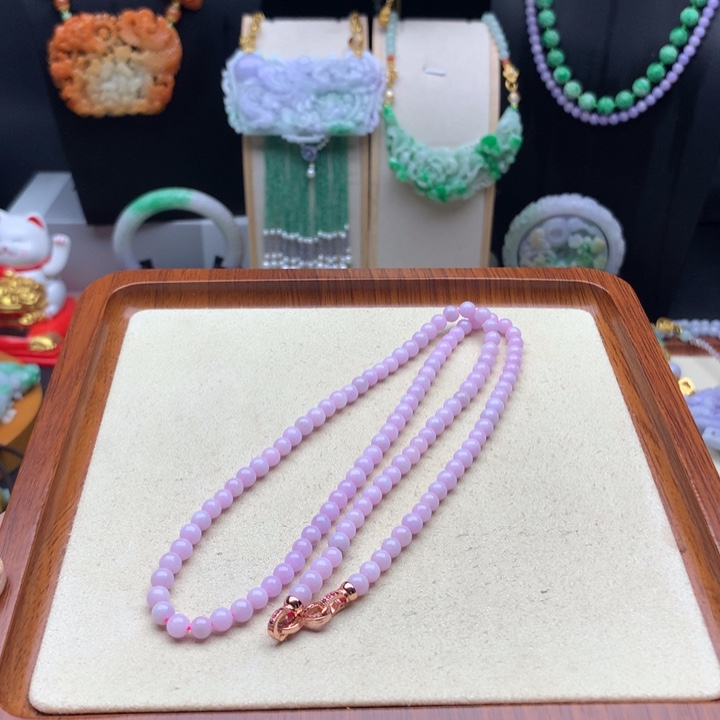 翡翠颈饰未镶嵌紫翡项链