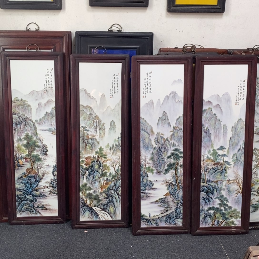 瓷片120*160 景德镇瓷板画柴窑烧制