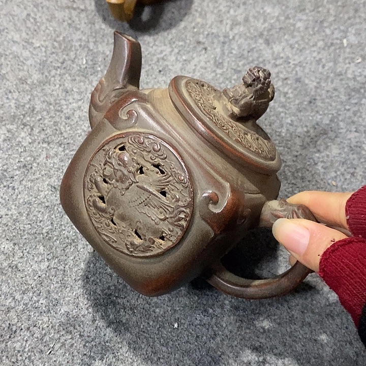 紫砂茶壶陶瓷摆件爱好者摆件