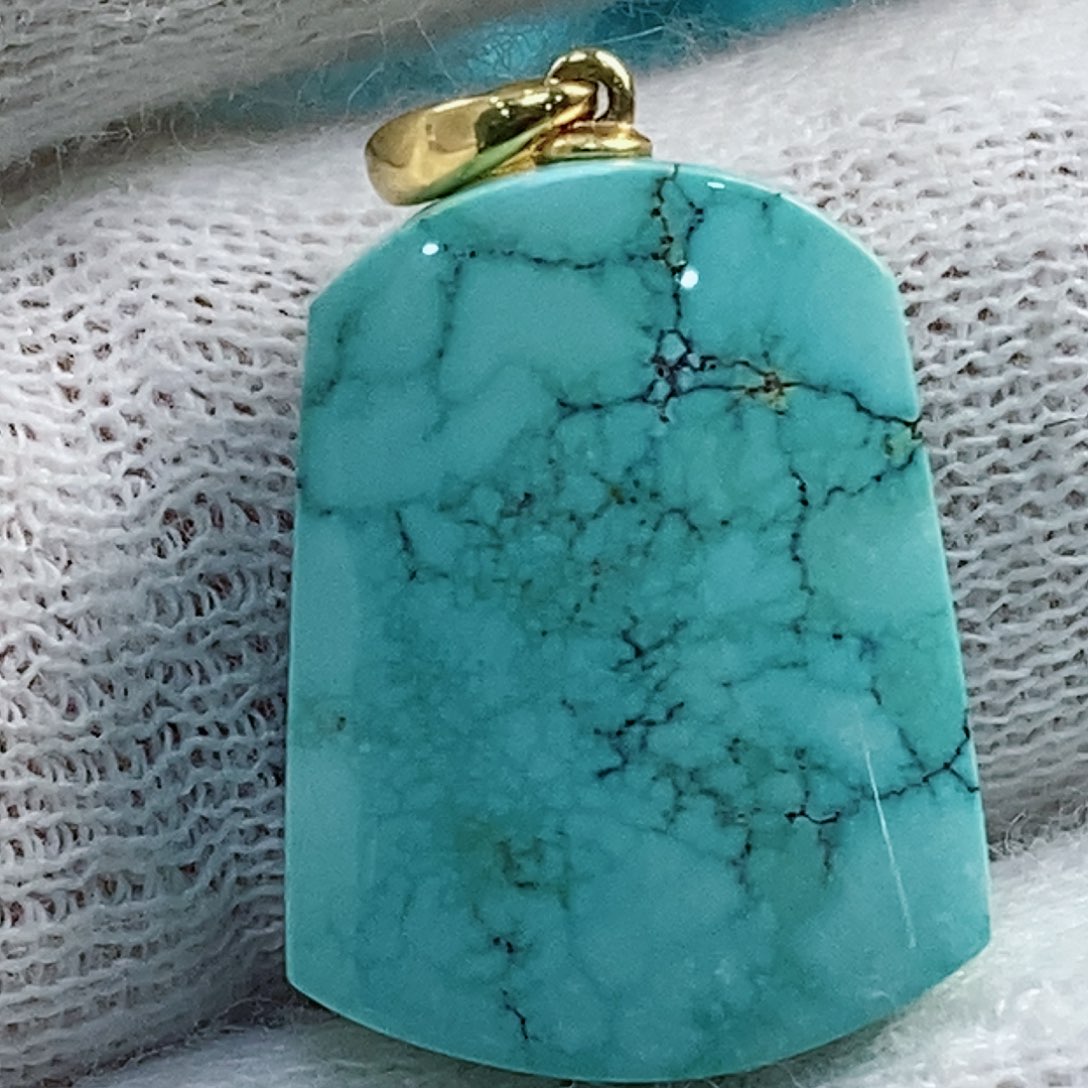 绿松石珠宝奇石18K金镶嵌