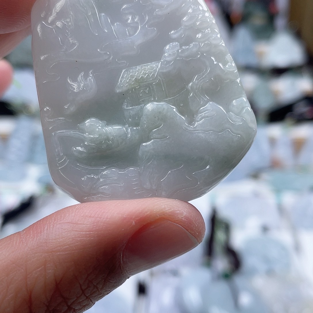 翡翠颈饰未镶嵌0424挂件