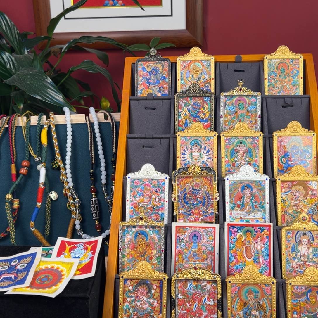 S***。吊坠大白伞热贡纯手绘唐卡