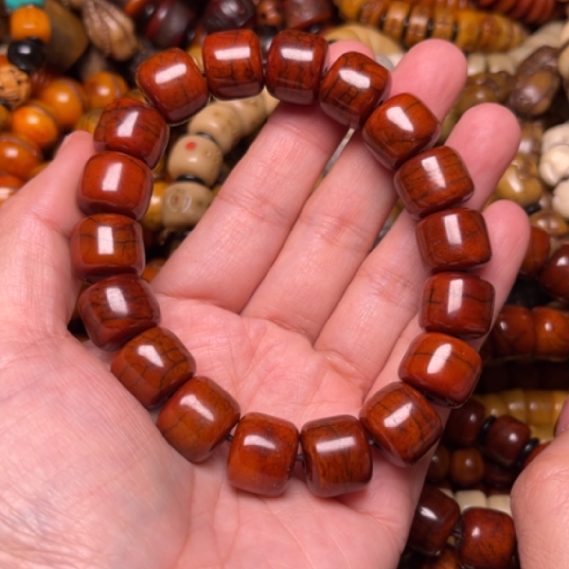 【闪购商品】牛骨手串/手链牛骨14×12×18颗