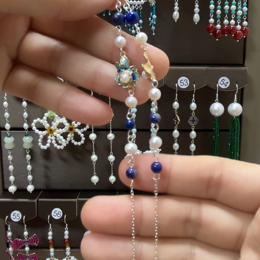925银博雅手作S925纯银耳饰