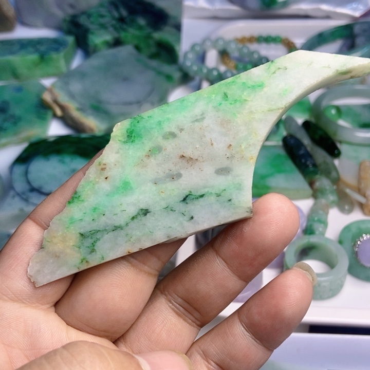翡翠散珠天然翡翠A货挂件