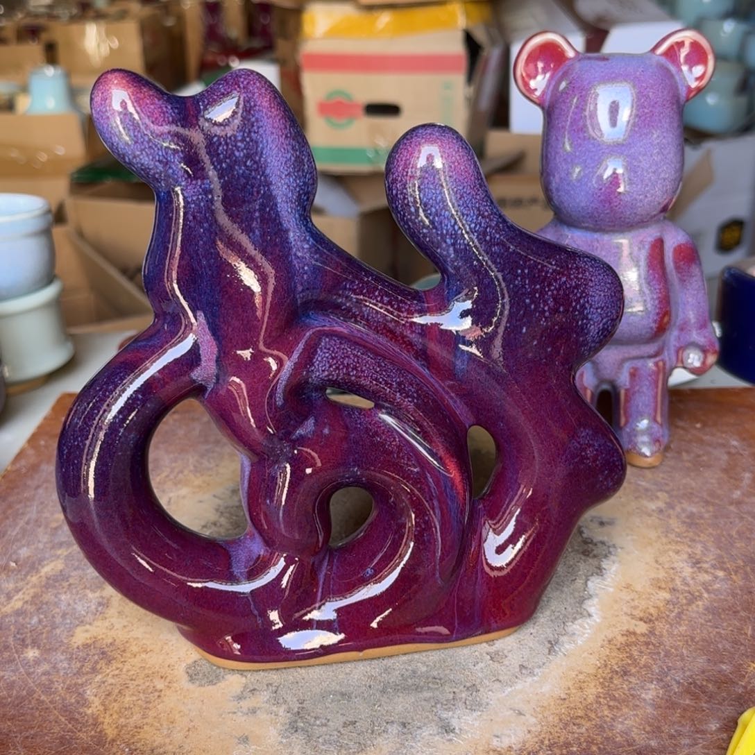 瓷摆件郑家钧窑摆件微