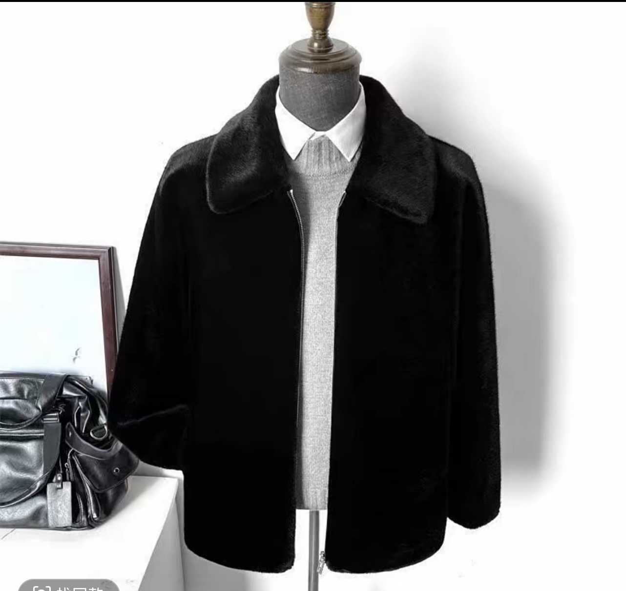 男款翻领外套秋冬季加厚保暖时尚商务夹克男士舒适外套上衣