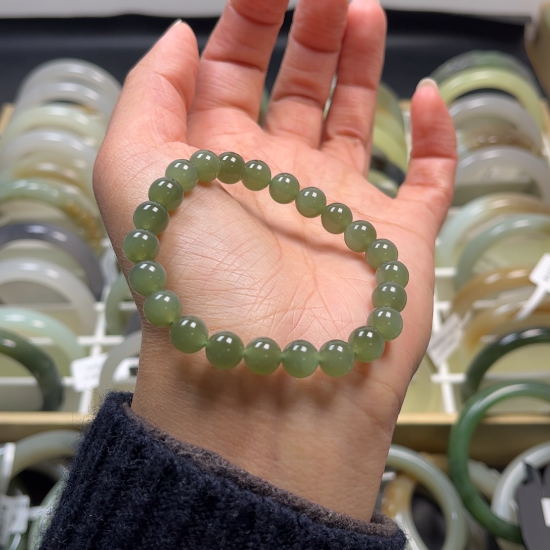 和田玉（青玉）未镶嵌手链