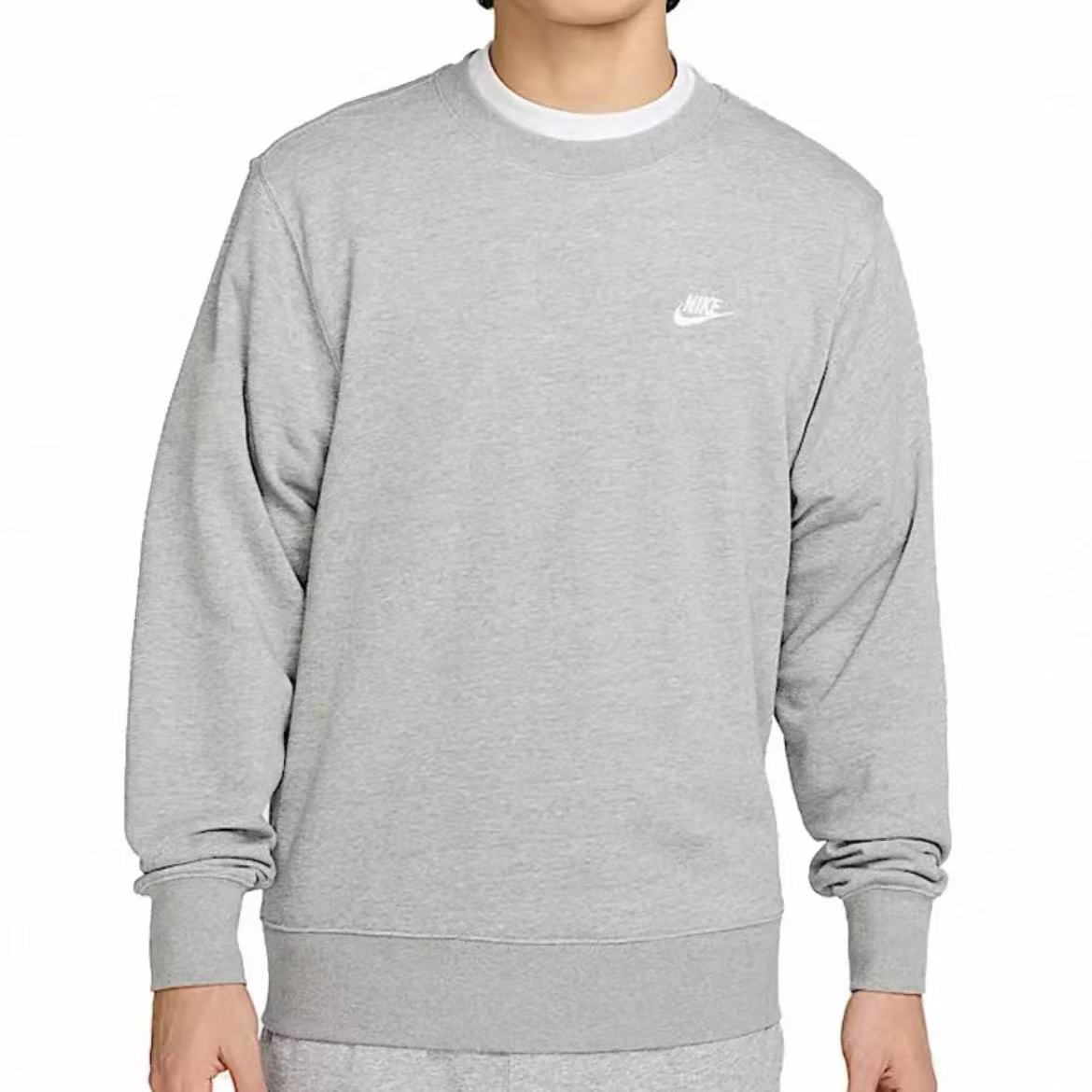 NIKE/耐克<图>男款灰色休闲简约圆领套头卫衣FN3889063