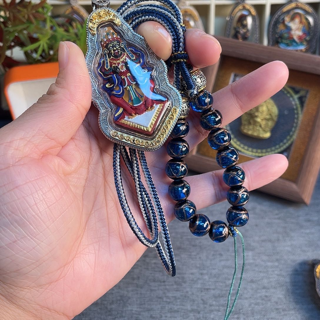 泥塑怕***人藏银外壳扎基娘娘擦擦+绑绳