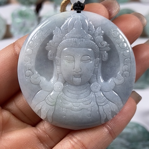 翡翠颈饰未镶嵌观音福利