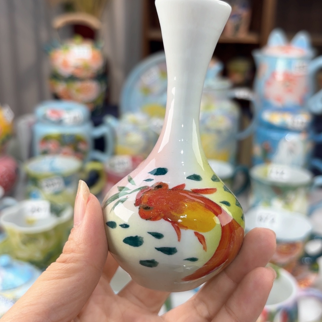 景德镇手绘高温釉下彩陶瓷茶具