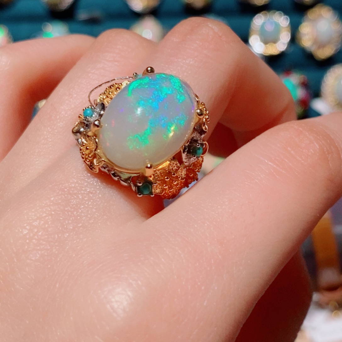 欧泊欧泊戒指银S925镶嵌