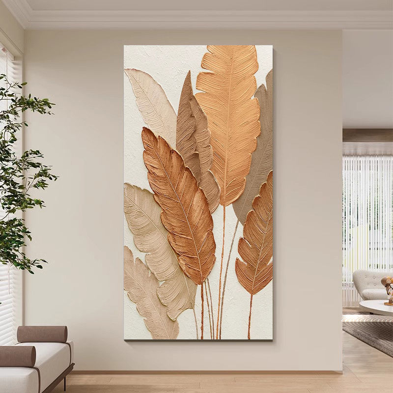 《家业兴旺》家大业大玄关走廊现代装饰画肌理砂岩玄关高级挂画